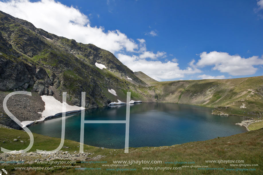 Amazing Landscape of The Eye lake, The Seven Rila Lakes, Bulgaria