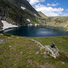 Amazing Landscape of The Eye lake, The Seven Rila Lakes, Bulgaria