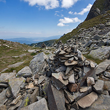 Amazing Landscape with rocks near The Seven Rila Lakes, Bulgaria