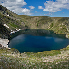 Amazing Landscape of The Eye lake, The Seven Rila Lakes, Bulgaria