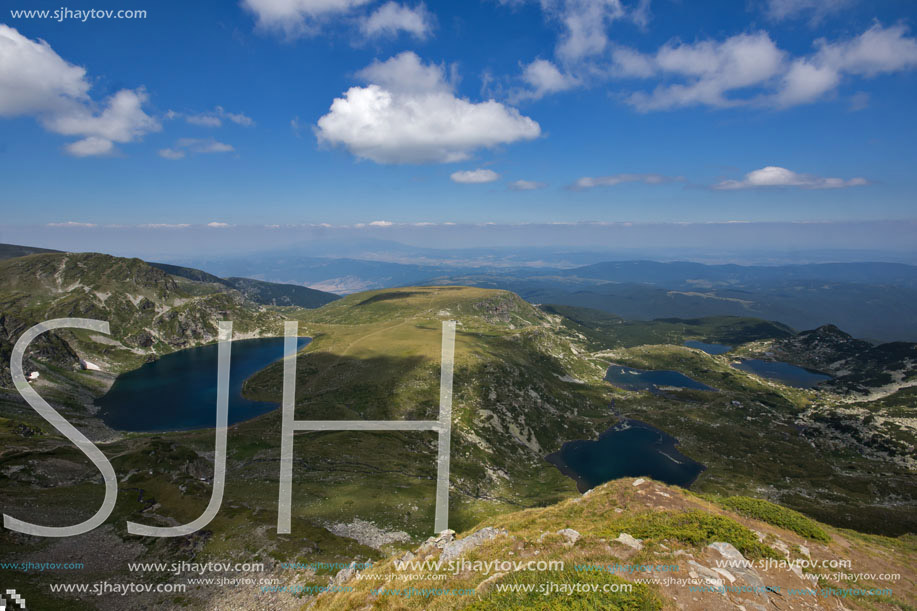 Amazing Landscape of The Eye and The Kidney lakes, The Seven Rila Lakes, Bulgaria