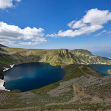 Amazing Landscape of The Eye and The Kidney lakes, The Seven Rila Lakes, Bulgaria
