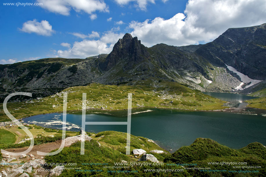 Amazing Landscape of The Twin lake, The Seven Rila Lakes, Bulgaria