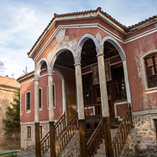 PERUSHTITSA, BULGARIA - DECEMBER 23, 2013: The building of Danov School from nineteenth century, Perushtitsa, Plovdiv Region, Bulgaria