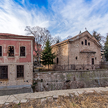 PERUSHTITSA, BULGARIA - DECEMBER 23, 2013: The building of Danov School from nineteenth century, Perushtitsa, Plovdiv Region, Bulgaria