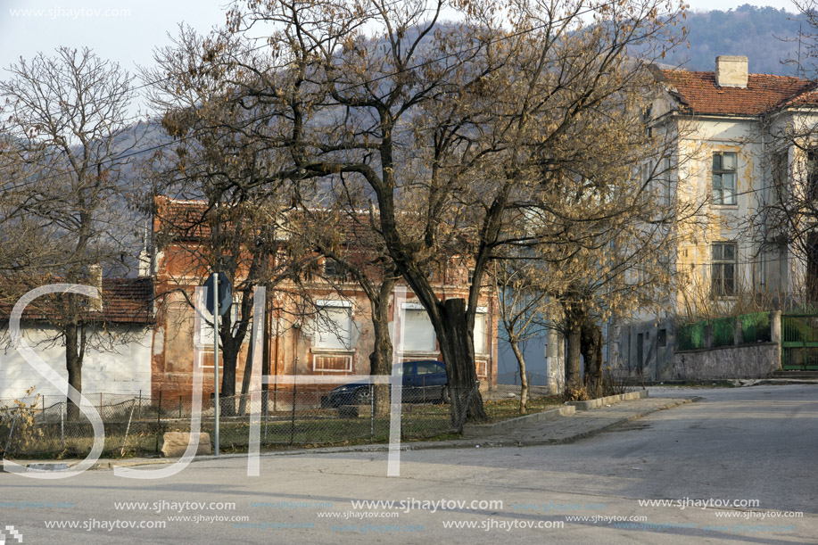 USTINA, BULGARIA - DECEMBER 23, 2013: Center of Village of Ustina, Plovdiv Region, Bulgaria