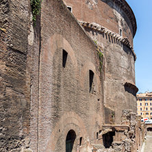 ROME, ITALY - JUNE 23, 2017: Amazing view of Pantheon in city of Rome, Italy
