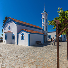 PORTO LAGOS, GREECE - SEPTEMBER 23, 2017:  Saint Nicholas Monastery located on two islands in Porto Lagos, East Macedonia and Thrace, Greece