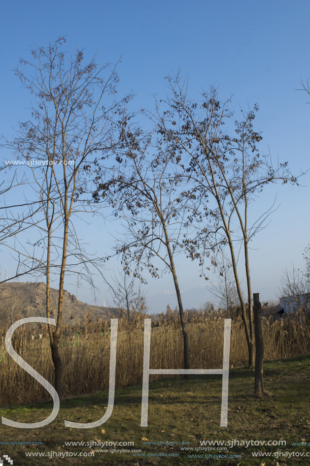 TEMPLE OF VANGA, BULGARIA - JANUARY 3, 2014:  Autumn view of Temple of Vanga near village of Rupite, Blagoevgrad region, Bulgaria