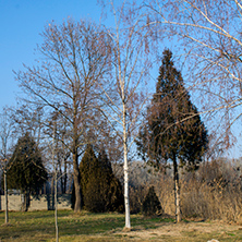 TEMPLE OF VANGA, BULGARIA - JANUARY 3, 2014:  Autumn view of Temple of Vanga near village of Rupite, Blagoevgrad region, Bulgaria