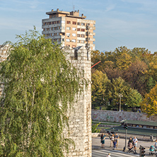 NIS, SERBIA- OCTOBER 21, 2017: Panoramic view of City of Nis from Fortress, Serbia