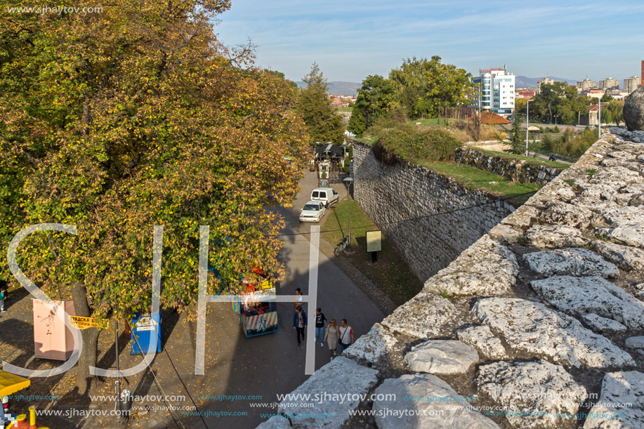 NIS, SERBIA- OCTOBER 21, 2017: Panoramic view of City of Nis from Fortress, Serbia