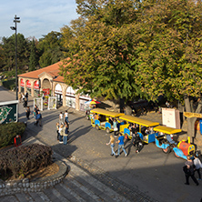 NIS, SERBIA- OCTOBER 21, 2017: Panoramic view of City of Nis from Fortress, Serbia