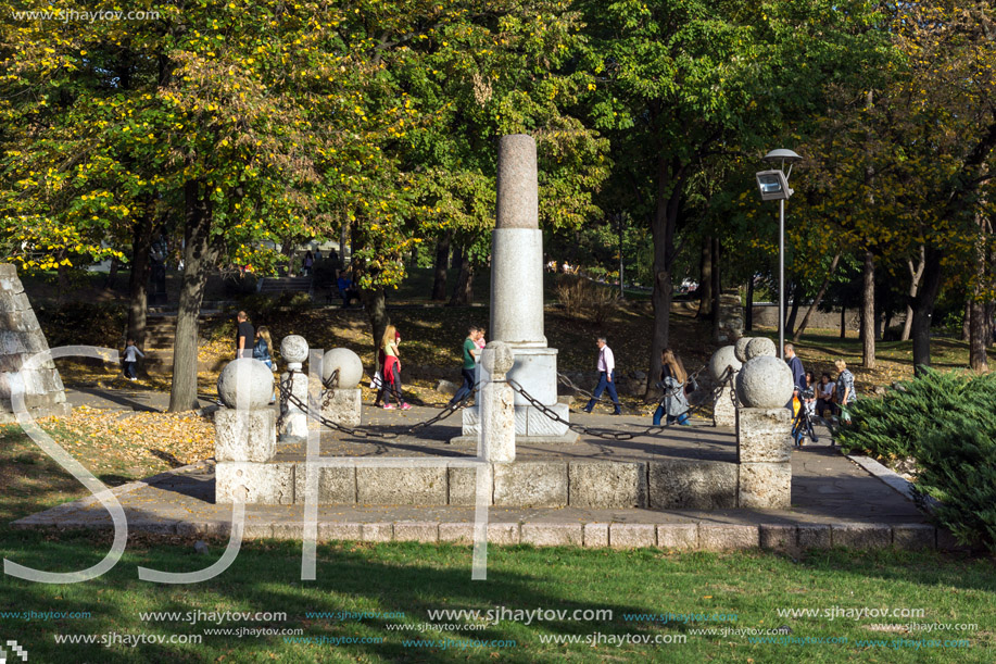 NIS, SERBIA- OCTOBER 21, 2017: Monument to Kniaz Milan in Fortress of City of Nis, Serbia