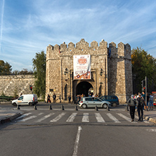 NIS, SERBIA- OCTOBER 21, 2017: Sunset view of entrance of Fortress of city of Nis, Serbia