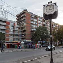 NIS, SERBIA- OCTOBER 21, 2017: Walking people on central street of City of Nis, Serbia