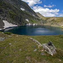 Amazing Landscape of The Eye lake, The Seven Rila Lakes, Bulgaria