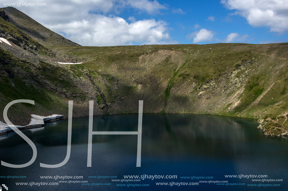 Amazing Landscape of The Eye lake, The Seven Rila Lakes, Bulgaria