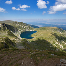 Amazing Landscape of The Twin, The Trefoil, The Eye and The Kidney lakes, The Seven Rila Lakes, Bulgaria