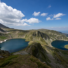 Amazing Landscape of The Eye and The Kidney lakes, The Seven Rila Lakes, Bulgaria