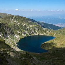 Amazing Landscape of The Kidney lake, The Seven Rila Lakes, Bulgaria