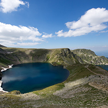 Amazing Landscape of The Eye lake, The Seven Rila Lakes, Bulgaria