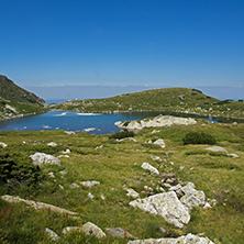 Amazing Landscape of The Trefoil lake, The Seven Rila Lakes, Bulgaria