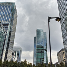 LONDON, ENGLAND - JUNE 17 2016: Business building and skyscraper in Canary Wharf, London, England, Great Britain