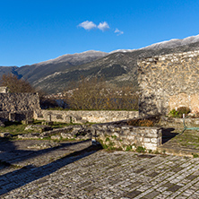 IOANNINA, GREECE - DECEMBER 27, 2014: Amazing Sunset view of castle of Ioannina, Epirus, Greece