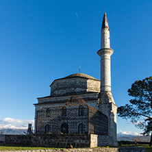 IOANNINA, GREECE - DECEMBER 27, 2014: Amazing Sunset view of Fethiye Mosque in castle of city of Ioannina, Epirus, Greece