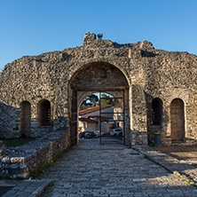IOANNINA, GREECE - DECEMBER 27, 2014: Amazing Sunset view of castle of Ioannina, Epirus, Greece