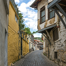 XANTHI, GREECE - SEPTEMBER 23, 2017: Street and old houses in old town of Xanthi, East Macedonia and Thrace, Greece