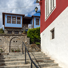 XANTHI, GREECE - SEPTEMBER 23, 2017: Street and old houses in old town of Xanthi, East Macedonia and Thrace, Greece