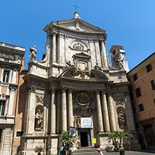 ROME, ITALY - JUNE 23, 2017: Amazing view of Chiesa di San Marcello al Corso in Rome, Italy