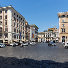 ROME, ITALY - JUNE 23, 2017: Amazing view of Piazza Venezia in city of Rome, Italy