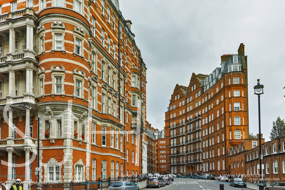 LONDON, ENGLAND - JUNE 18 2016: Amazing view of typical English building, London, Great Britain
