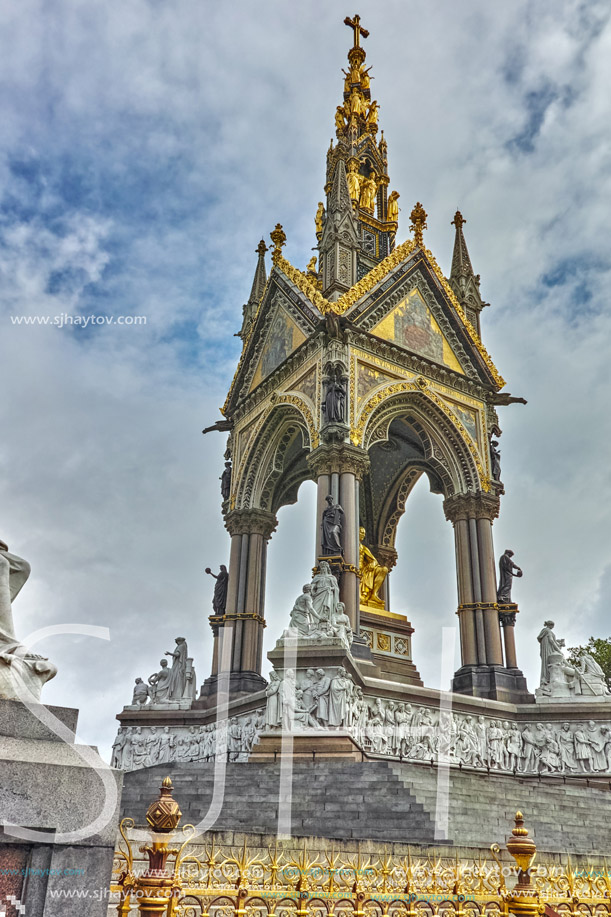 LONDON, ENGLAND - JUNE 18 2016: Prince Albert Memorial, London, Great Britain