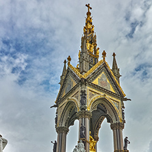 LONDON, ENGLAND - JUNE 18 2016: Prince Albert Memorial, London, Great Britain