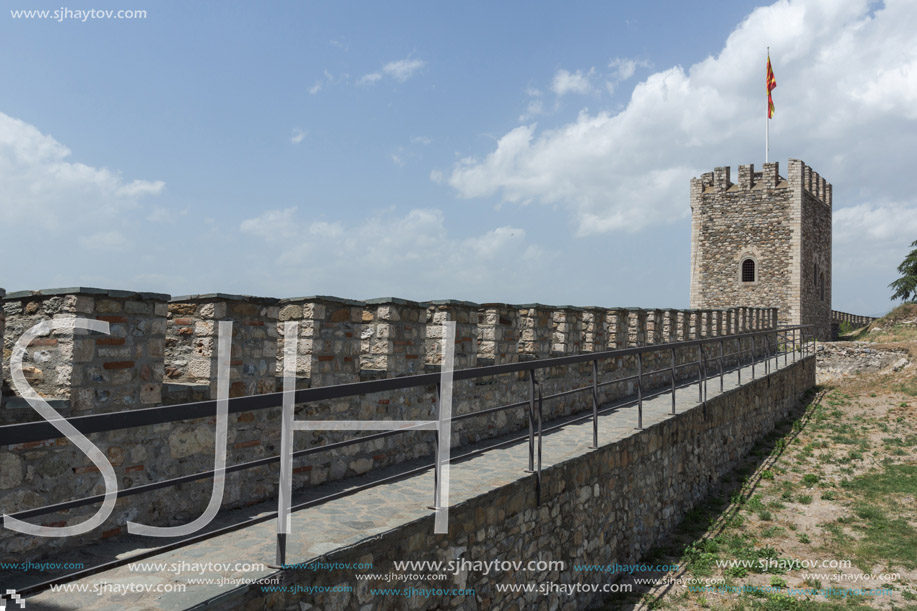 SKOPJE, REPUBLIC OF MACEDONIA - 13 MAY 2017: Skopje fortress (Kale fortress) in the Old Town, Republic of Macedonia
