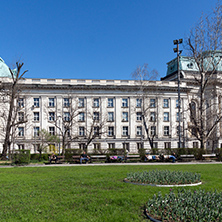 SOFIA, BULGARIA - APRIL 1, 2017: Amazing view of University of Sofia St. Kliment Ohridski, Bulgaria