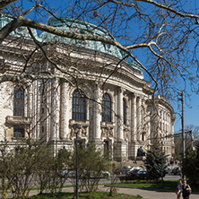 SOFIA, BULGARIA - APRIL 1, 2017: Amazing view of University of Sofia St. Kliment Ohridski, Bulgaria