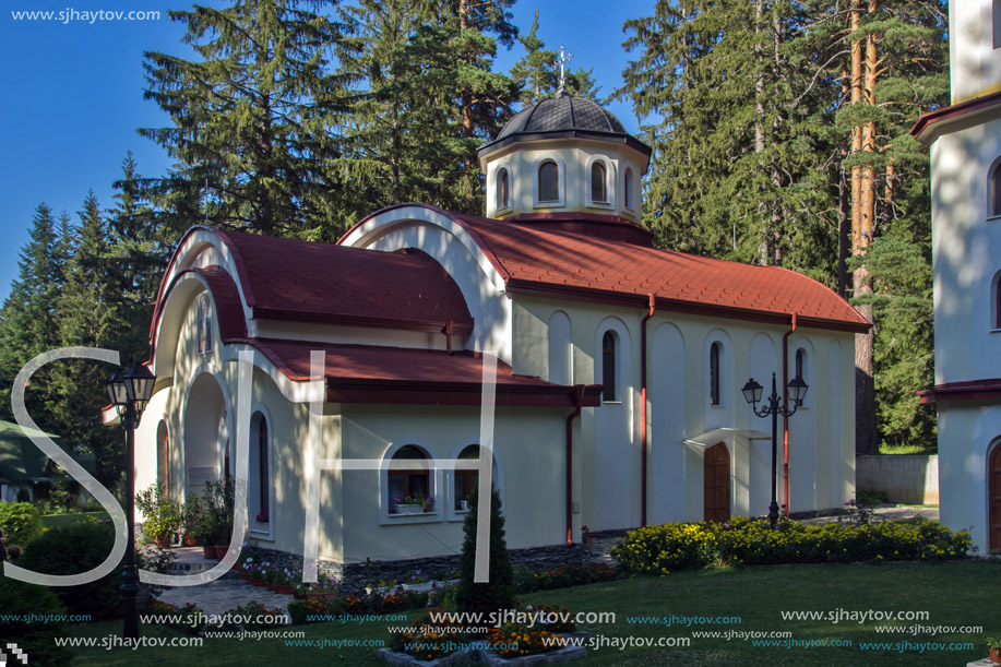 PANICHISHTE, BULGARIA - AUGUST 13, 2013: Orthodox church in Panichishte resort in Rila Mountain, Bulgaria