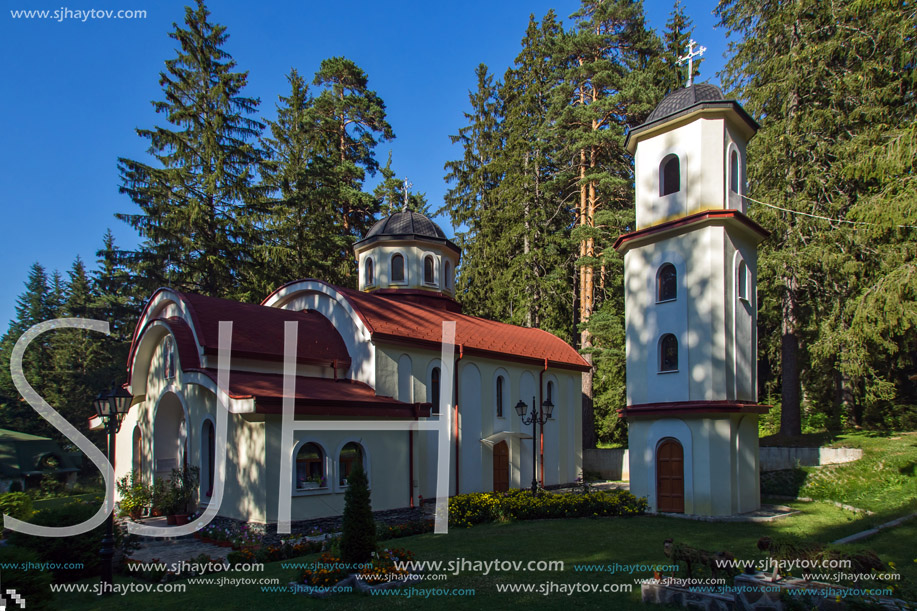 PANICHISHTE, BULGARIA - AUGUST 13, 2013: Orthodox church in Panichishte resort in Rila Mountain, Bulgaria