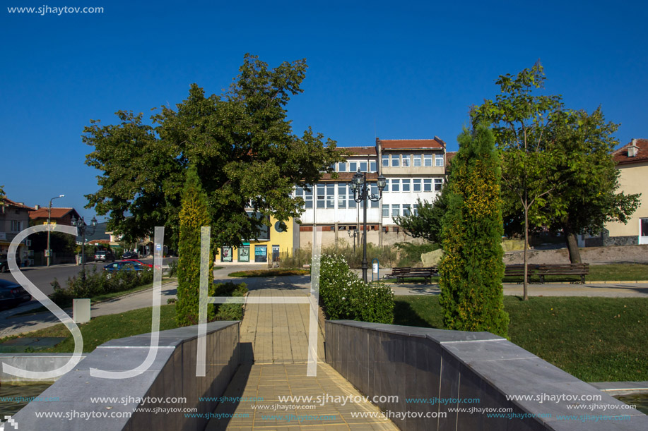 SAPAREVA BANYA, BULGARIA- AUGUST 13, 2013: Center of Spa Resort of Sapareva Banya, Bulgaria