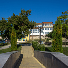 SAPAREVA BANYA, BULGARIA- AUGUST 13, 2013: Center of Spa Resort of Sapareva Banya, Bulgaria