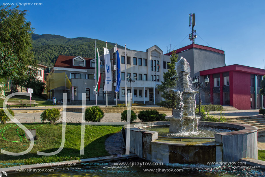 SAPAREVA BANYA, BULGARIA- AUGUST 13, 2013: Center of Spa Resort of Sapareva Banya, Bulgaria