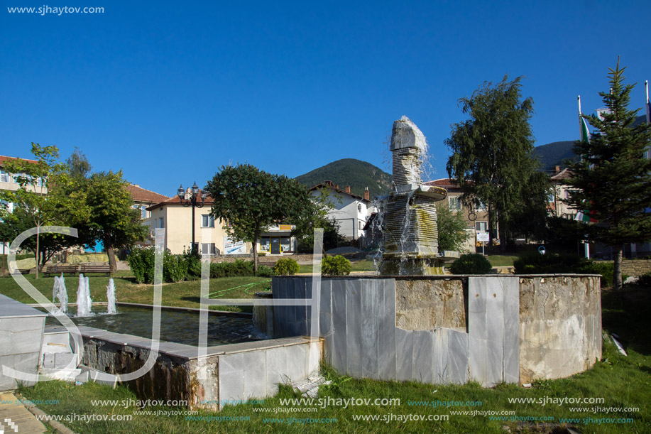 SAPAREVA BANYA, BULGARIA- AUGUST 13, 2013: Center of Spa Resort of Sapareva Banya, Bulgaria