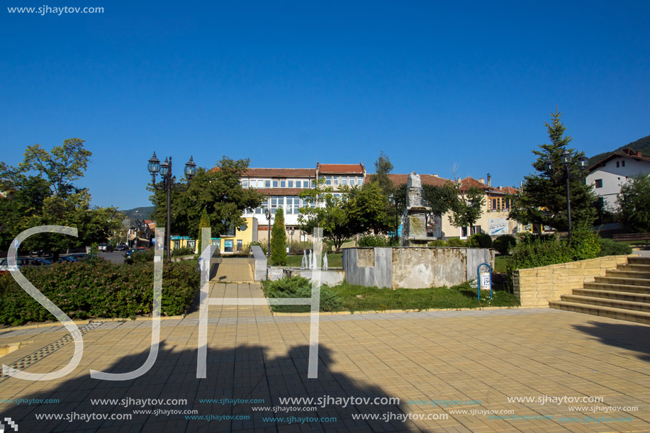 SAPAREVA BANYA, BULGARIA- AUGUST 13, 2013: Center of Spa Resort of Sapareva Banya, Bulgaria