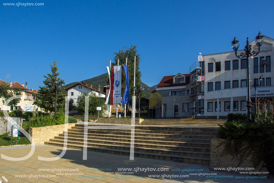 SAPAREVA BANYA, BULGARIA- AUGUST 13, 2013: Center of Spa Resort of Sapareva Banya, Bulgaria