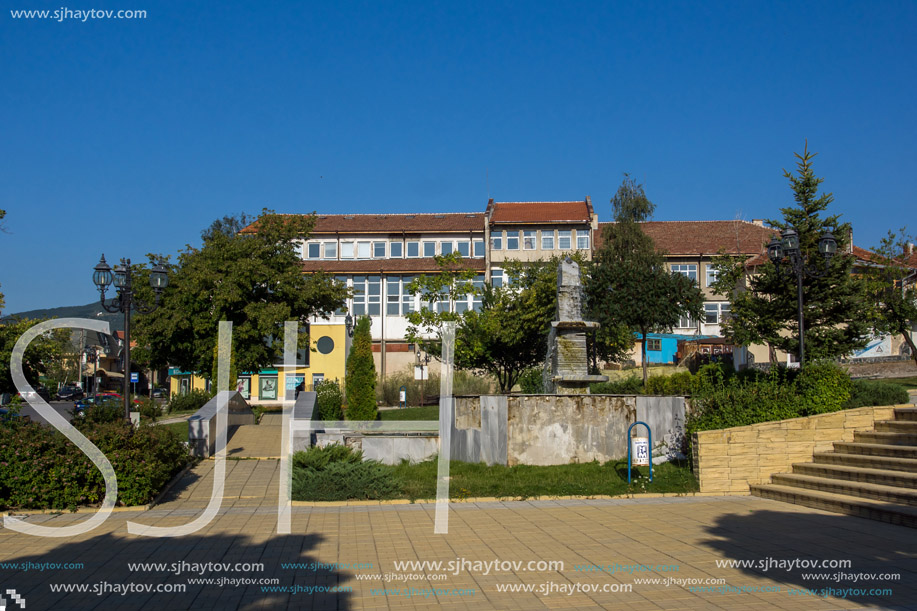 SAPAREVA BANYA, BULGARIA- AUGUST 13, 2013: Center of Spa Resort of Sapareva Banya, Bulgaria